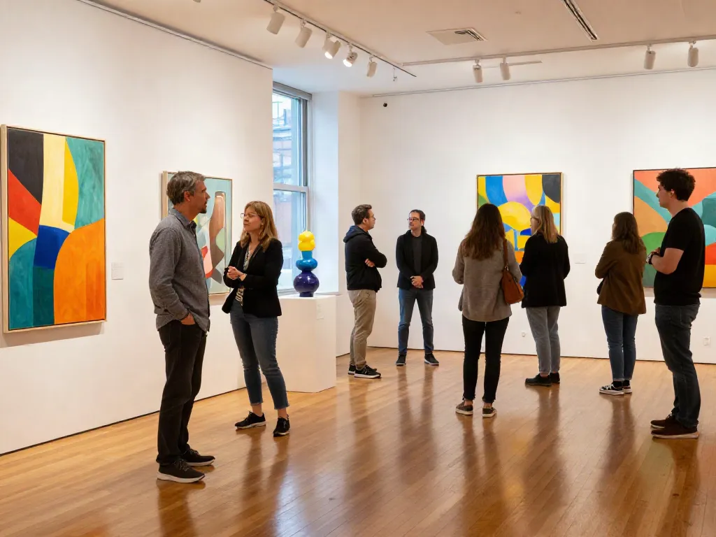 Bruce Bailey Toronto art gallery showcasing contemporary collection with visitors engaged.