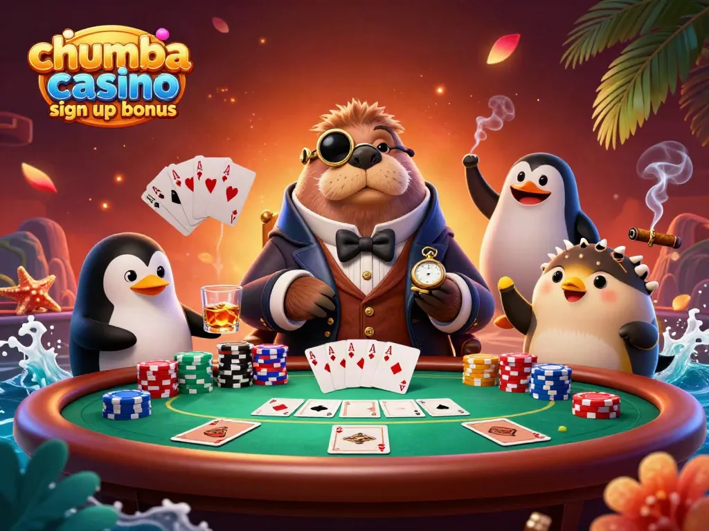 Engage with the Chumba Casino sign up bonus through this vibrant underwater poker scene.