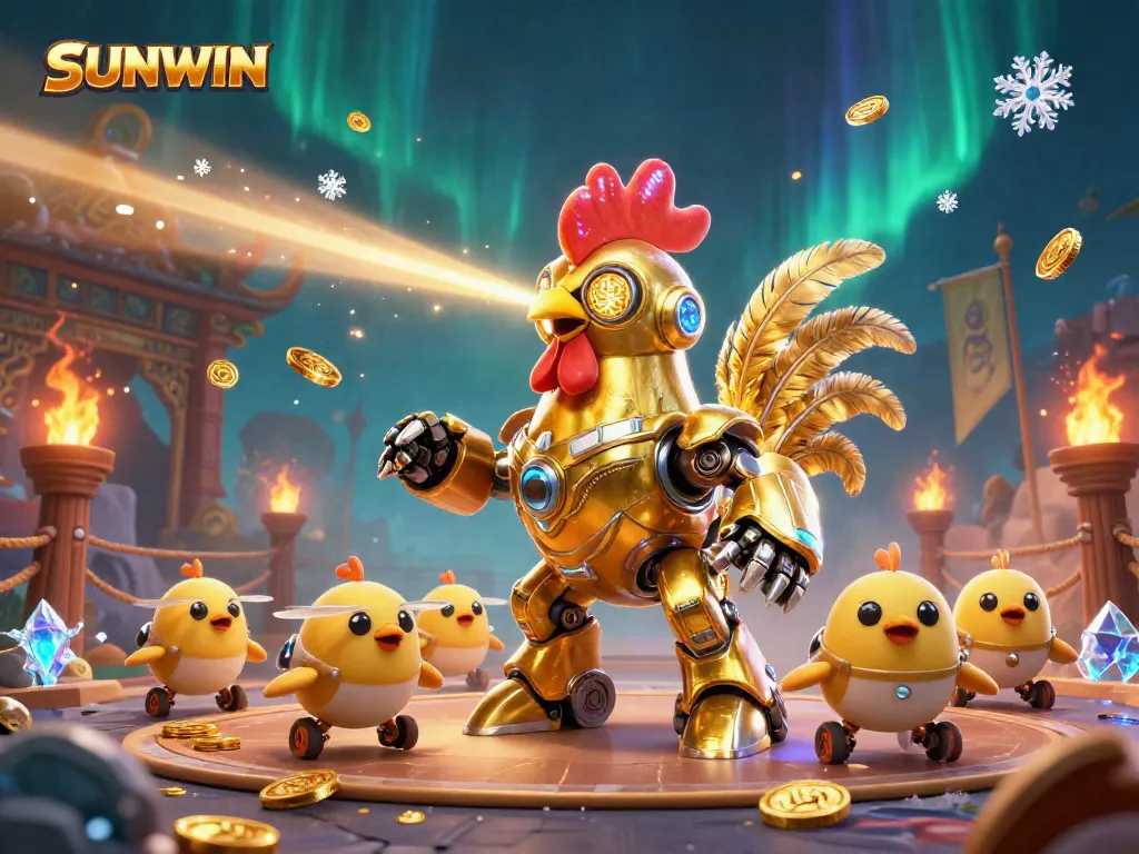 Experience SUNWIN's thrilling 3D casino adventure with heroic characters and glowing treasures.