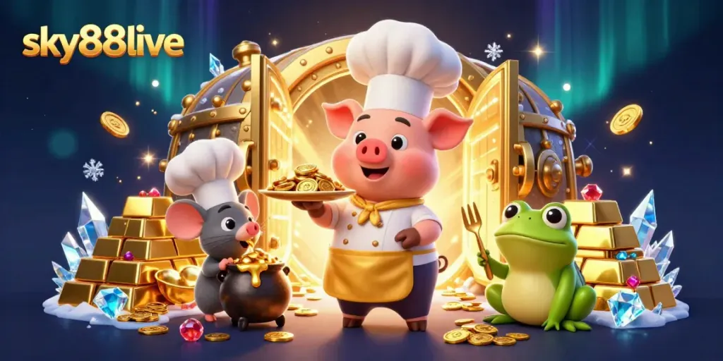 Experience thrilling gameplay at sky88live with dynamic casino elements and lively characters.
