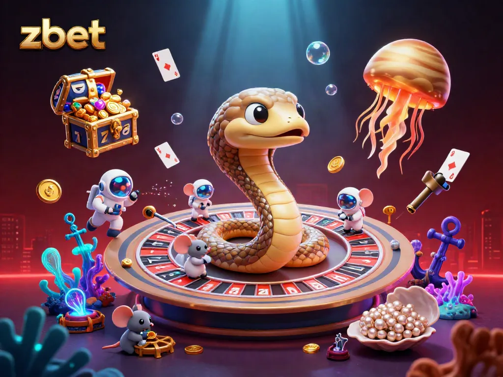 Engage in the thrilling world of zbet with vibrant 3D casino elements and character action.