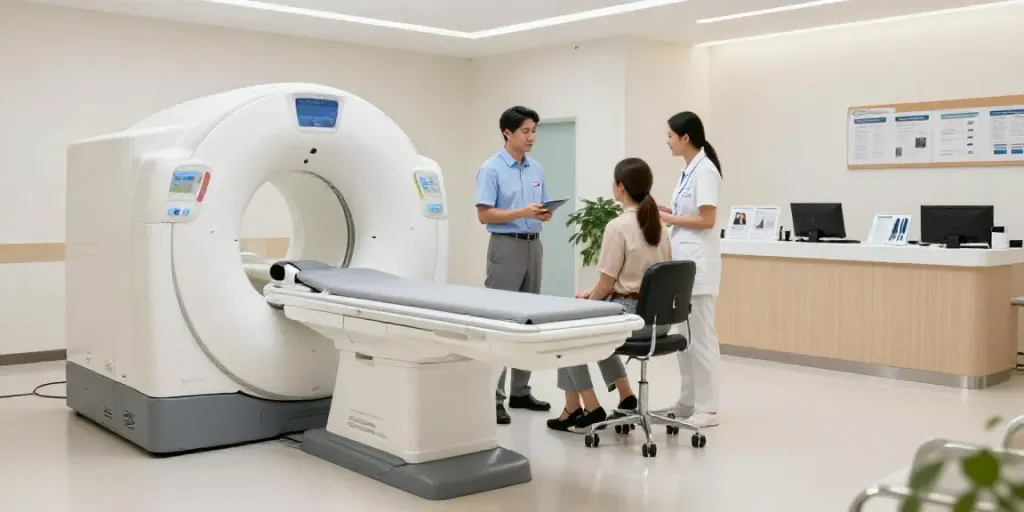 Welcher Patient im Diagnostikzentrum Wolfsburg mitbringen sollten, wird im Gespräch mit dem Fachpersonal erklärt.