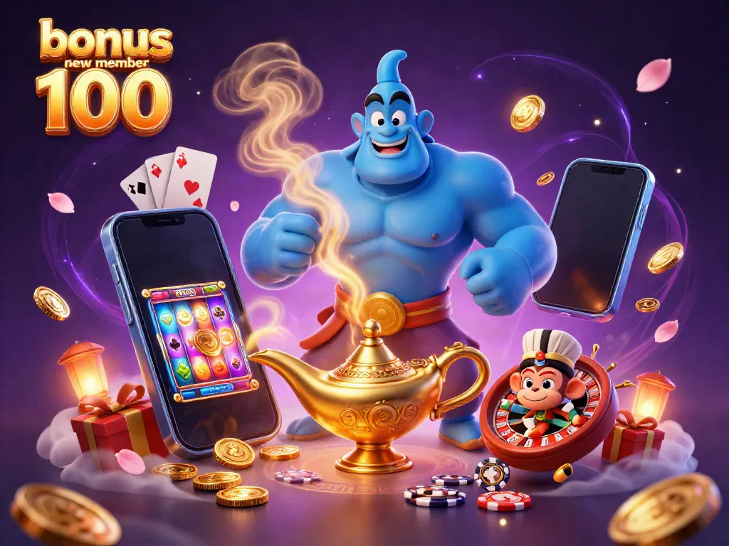Spin the reels with bonus new member 100 and enjoy vibrant casino elements in a magical atmosphere.