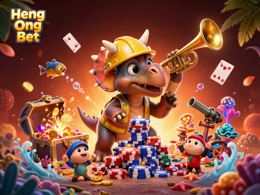 Experience thrilling gameplay at Heng Ong Bet with vibrant casino characters and elements.