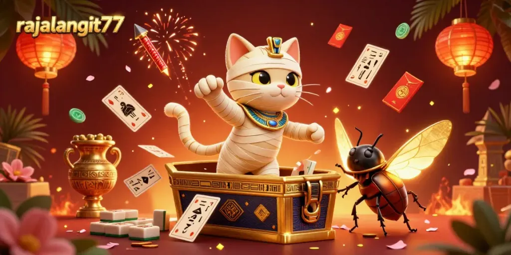 Rasakan keseruan bermain di rajalangit77 dengan ilustrasi karakter kasino dan elemen permainan yang menakjubkan.