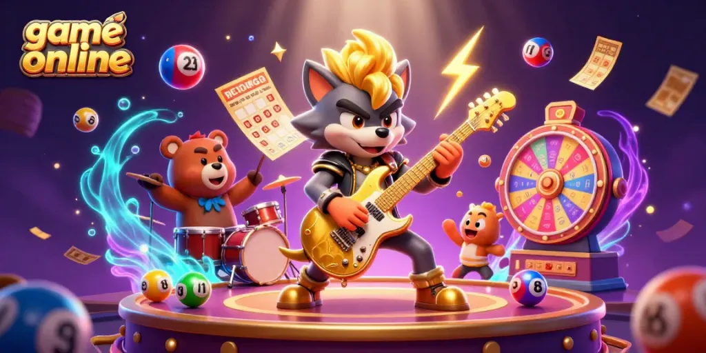 Engage in thrilling game online actions with vibrant casino elements and characters showcasing fun.