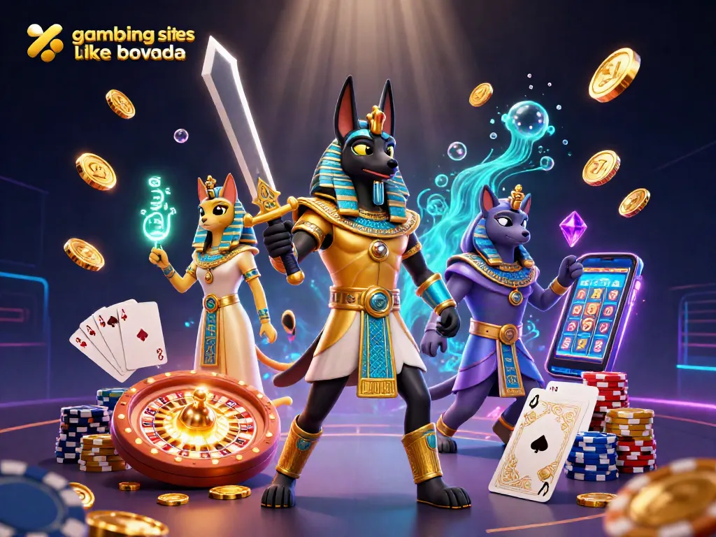 Experience thrilling gaming at gambling sites like bovada with Anubis, Bastet, and vivid casino elements.