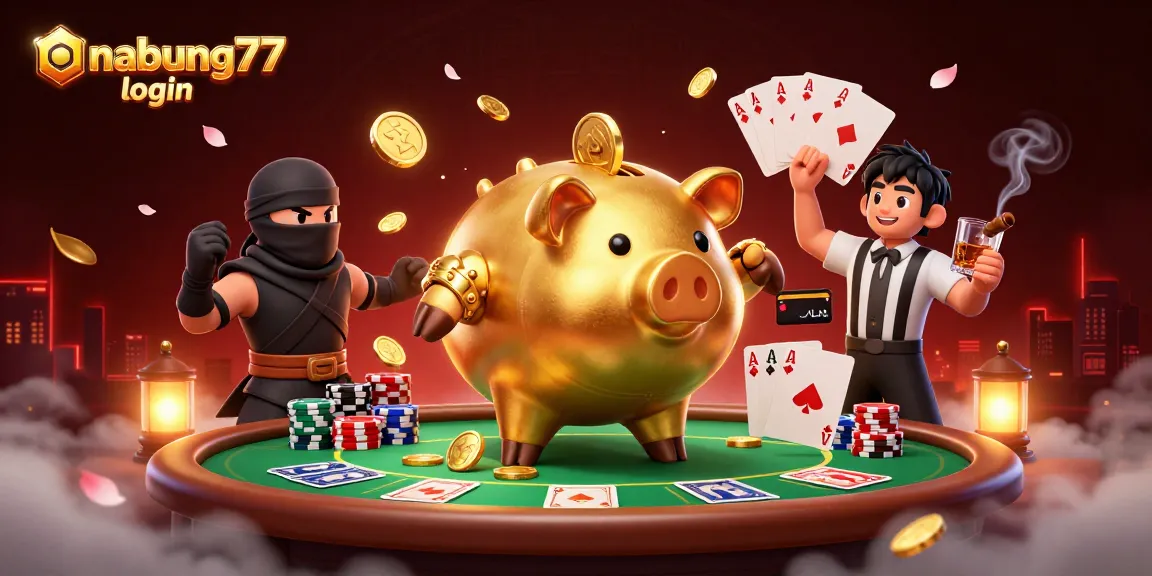 Engage in thrilling action with nabung77 login featuring vibrant characters and casino elements in dynamic 3D.