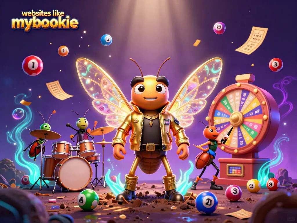 Enjoy winning opportunities with websites like mybookie in this vibrant casino illustration.